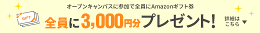 オープンキャンパスに参加で全員にAmazonギフト券 3,000円分プレゼント 詳細はこちら